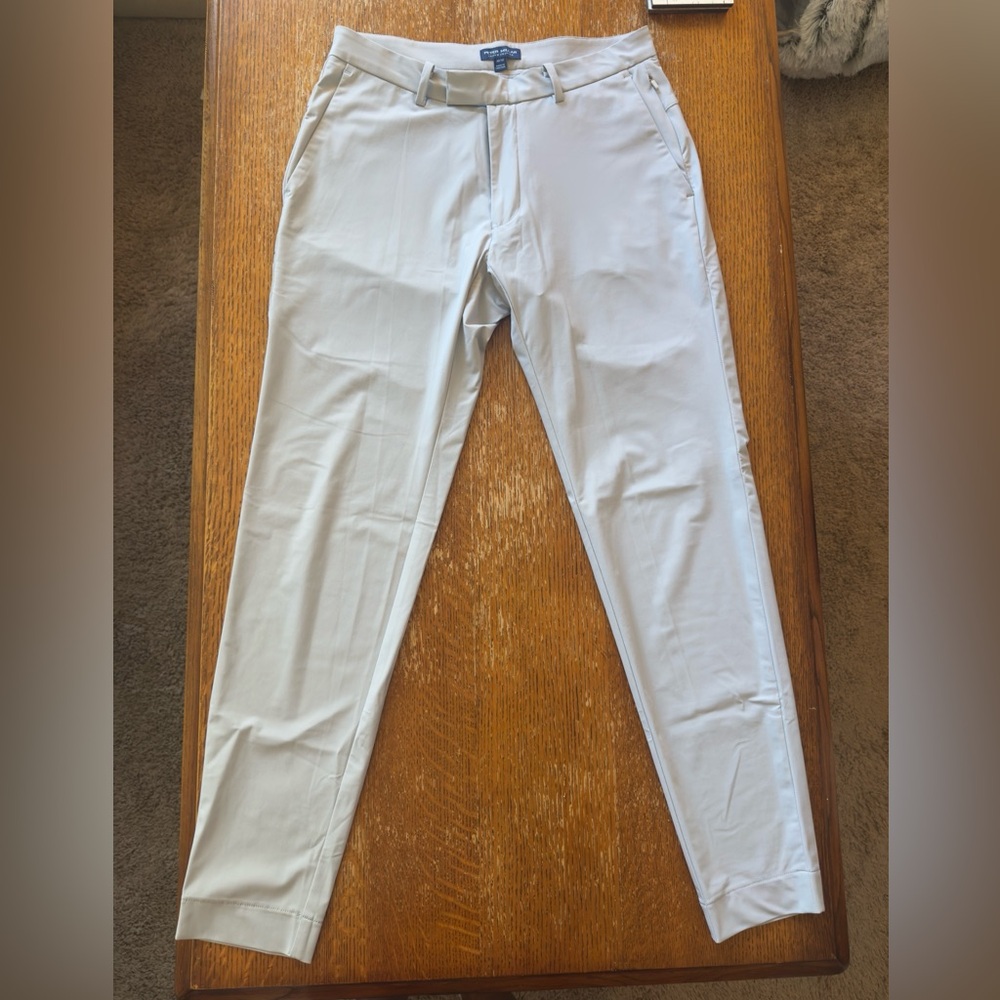 Peter Millar Ankle Blade Pant. Size 30-30. Tailored Fit. Like New. British Grey